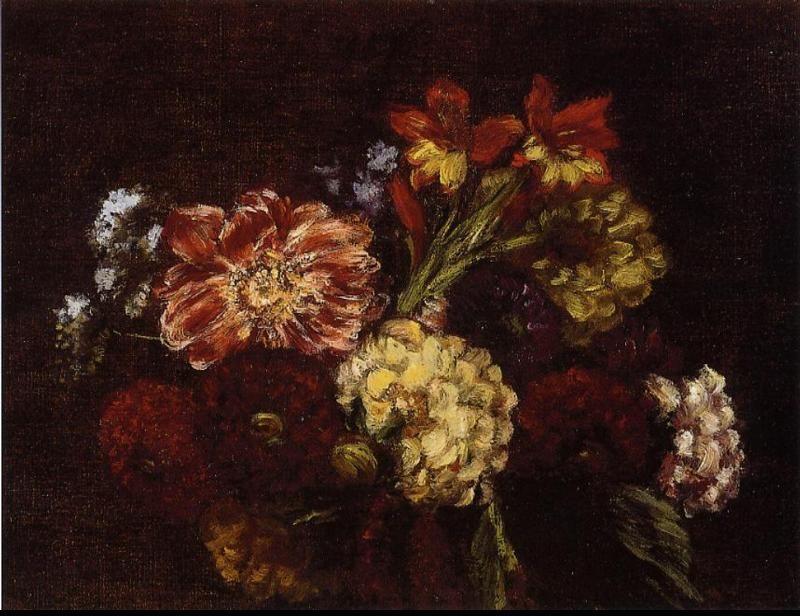 Henri Fantin-Latour Flowers Dahlias and Gladiolas